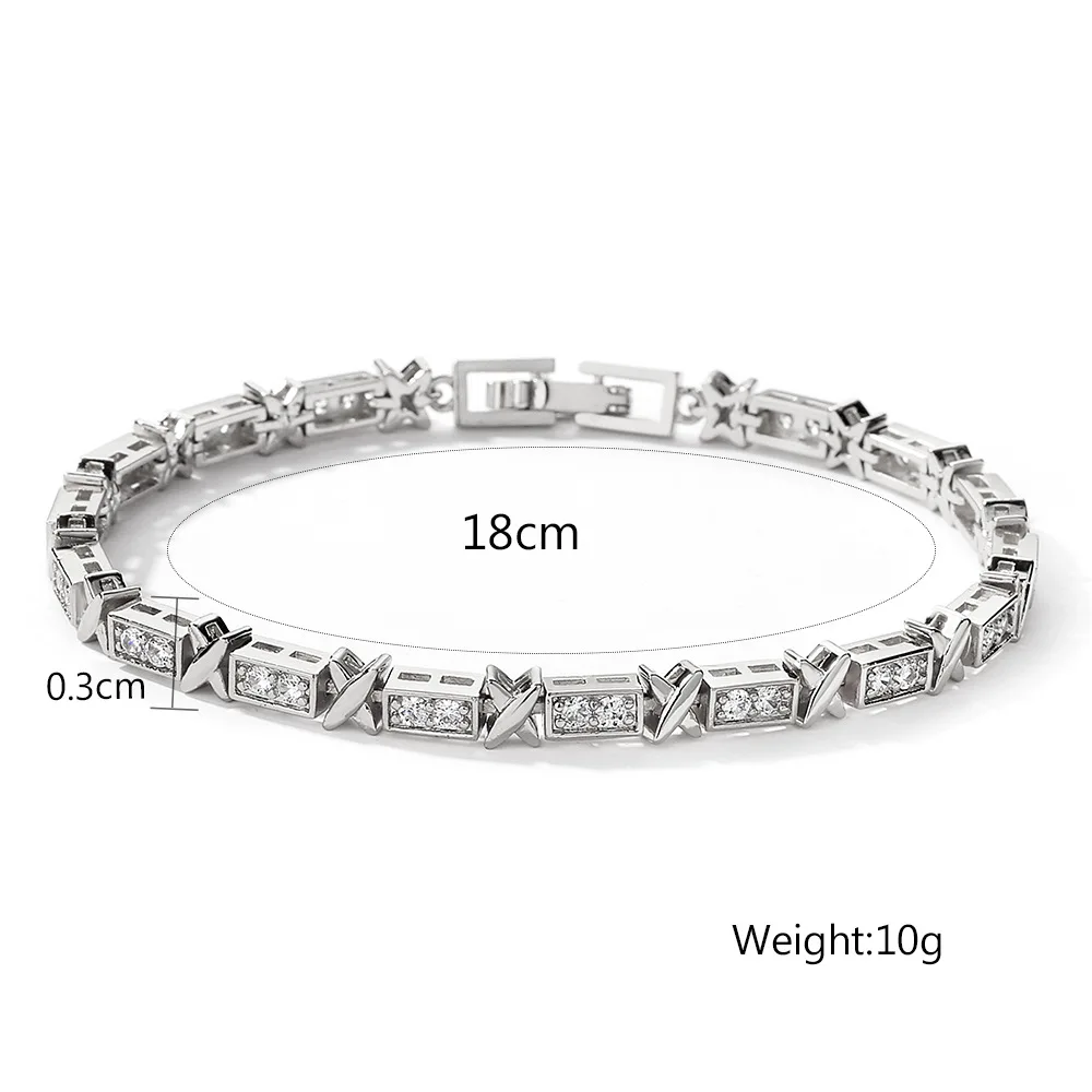 Nice Charm Luxury Zircon Bracelet Female Male Personality Fashion Punk Bangle Luxury Hand Jewelry view 6