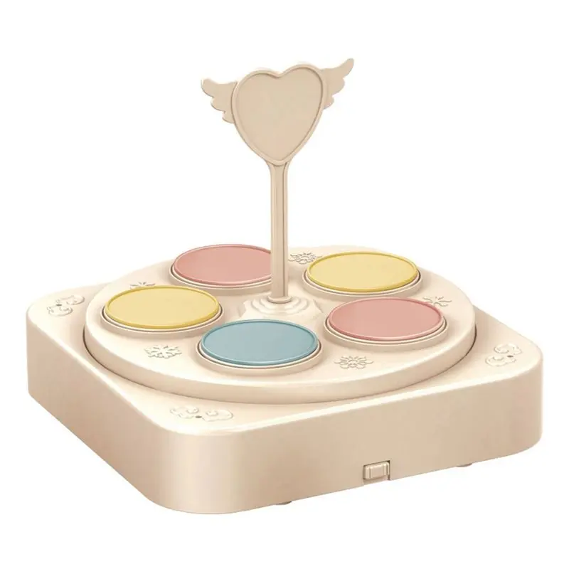 ABWR-Automatic Rotating Dessert Cake Booth Rack For Household Small Rotary Sushi Machine Music Function For Wedding Birthday Gif