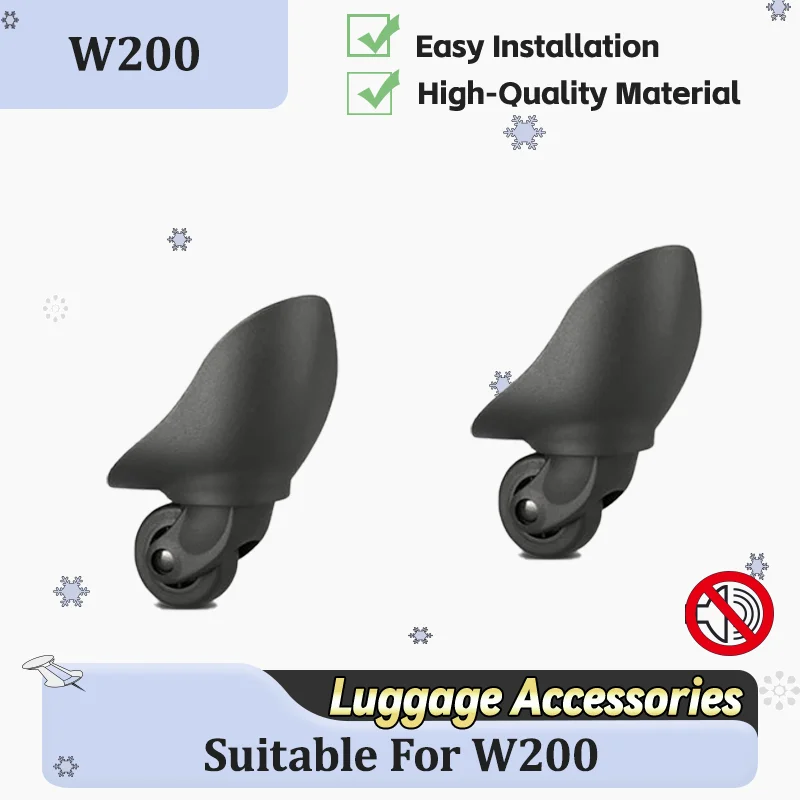 

For W200 Luggage Wheel Replacement Ultra-Quiet Swivel Castors 360° Rotation Wear-Resistant & Pressure-Resistant