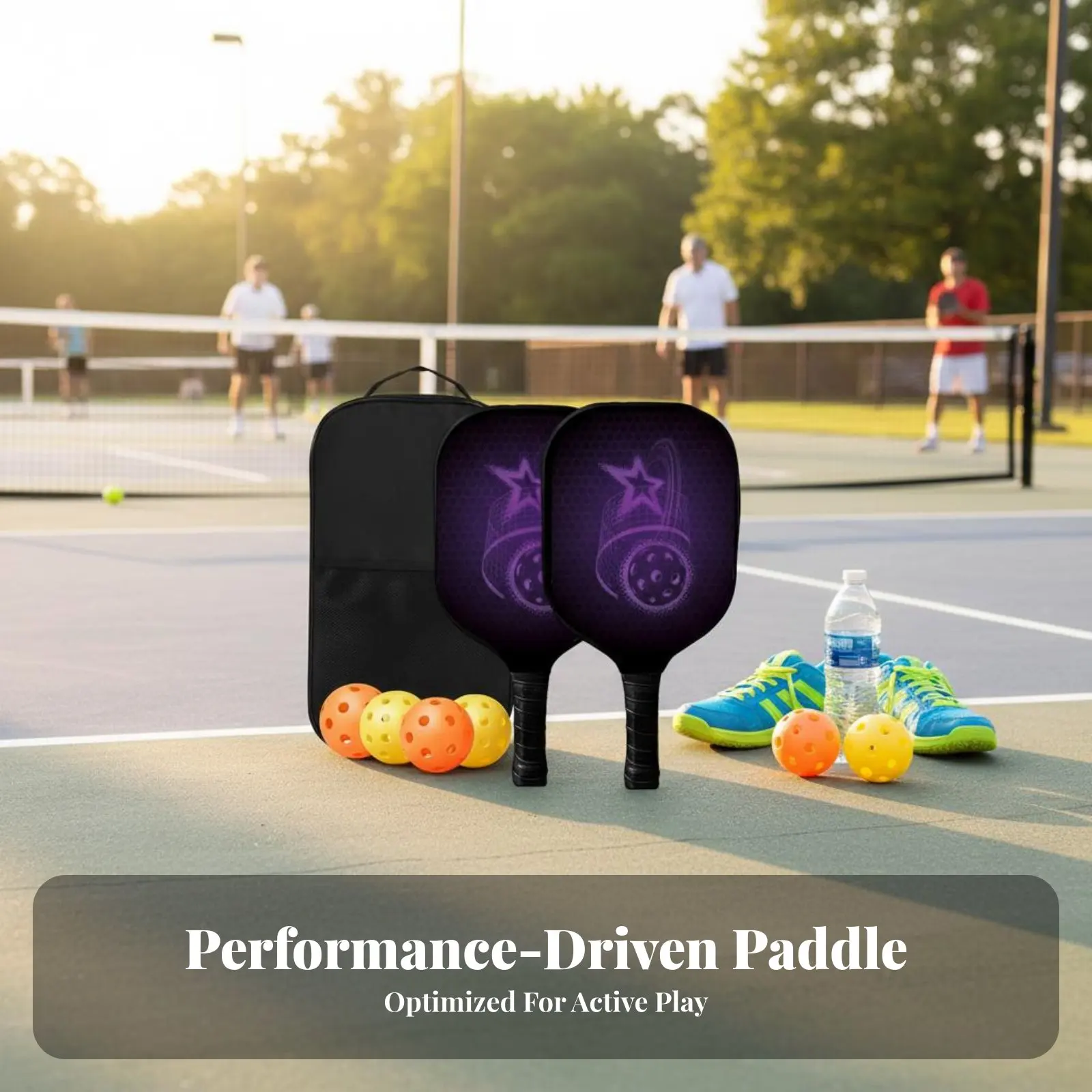 

Pickleball Paddle Anti-Slip Grip Carbon Fiber Pickleball Paddle Sports Equipment Shock Absorption Large Sweet Area