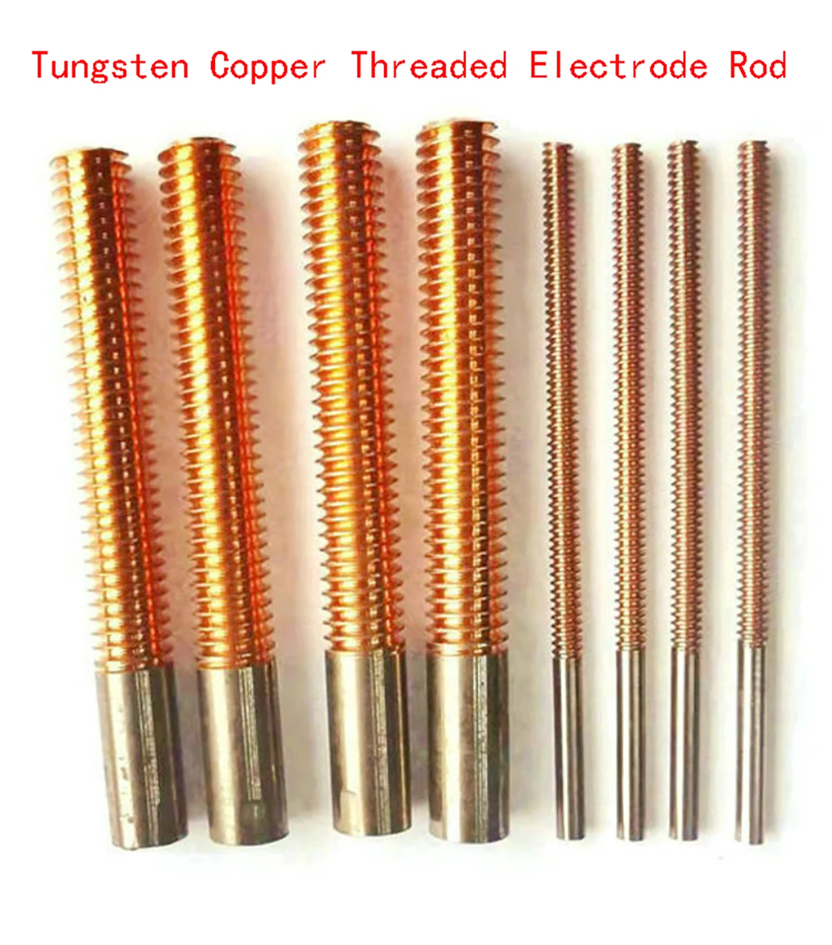 1Pcs W70Cu30 Tungsten Copper Tapping Electrodes EDM Machine Screw Thread Anode Electrode Metric M1.2-M24 Length 40mm - 120mm