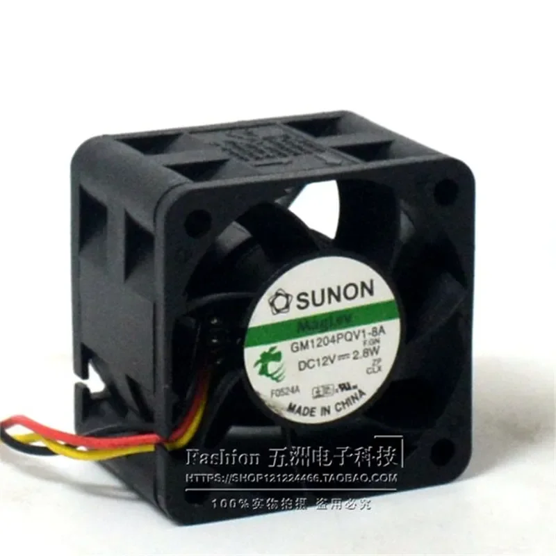 for SUNON GM1204PQV1-8A 4cm 4028 1U 2U Server Fan 12V 2.8W High Speed Cooling Blower for Taiwan Jianzhun Industrial Equipment