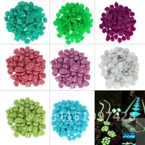 25/50pcs Luminous Stones Glow in the Dark Garden Pebbles Rocks for Garden Path Walkways Patio Lawn Yard Decor Glow Stones