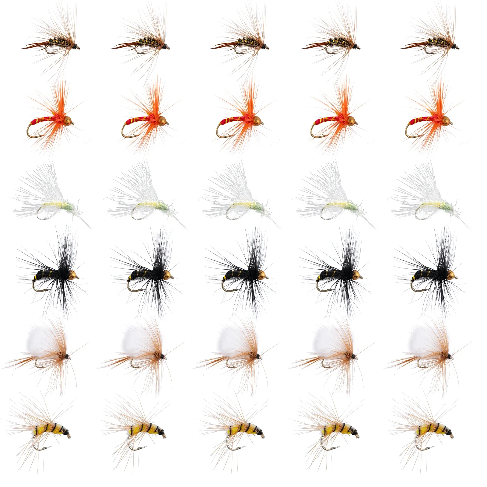 

Goture Fly Fishing Flies Kit 30pcs Dry Flie Wet Flies Trout Flies Fly Lures Fly Fishing Assortment Kit for Bass Salmon