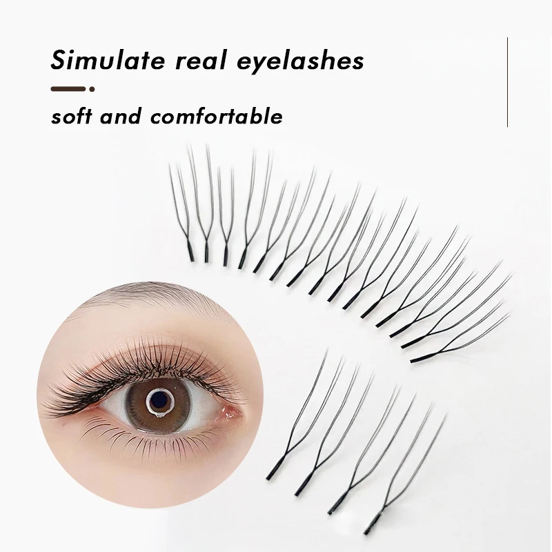 FAIRYTIS U-vormige Wimperverlenging Natuurlijke Zachte 3D Volume Valse Wimpers U YY Vorm Hand-wowen Faux Nertsen Wimpers groothandel