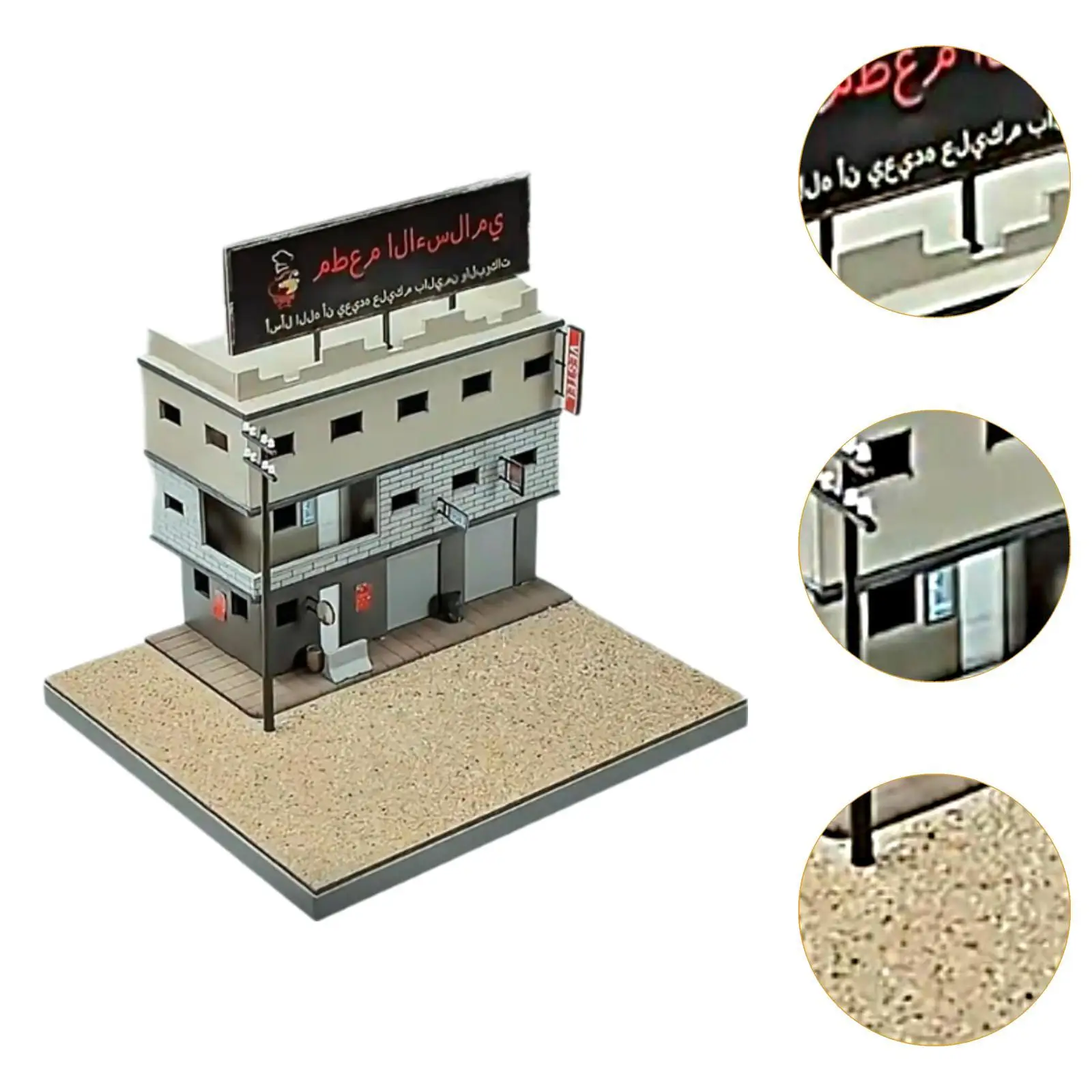 DIY Assembly 1:64 House Model Scene Accessory for Micro Landscape Scene