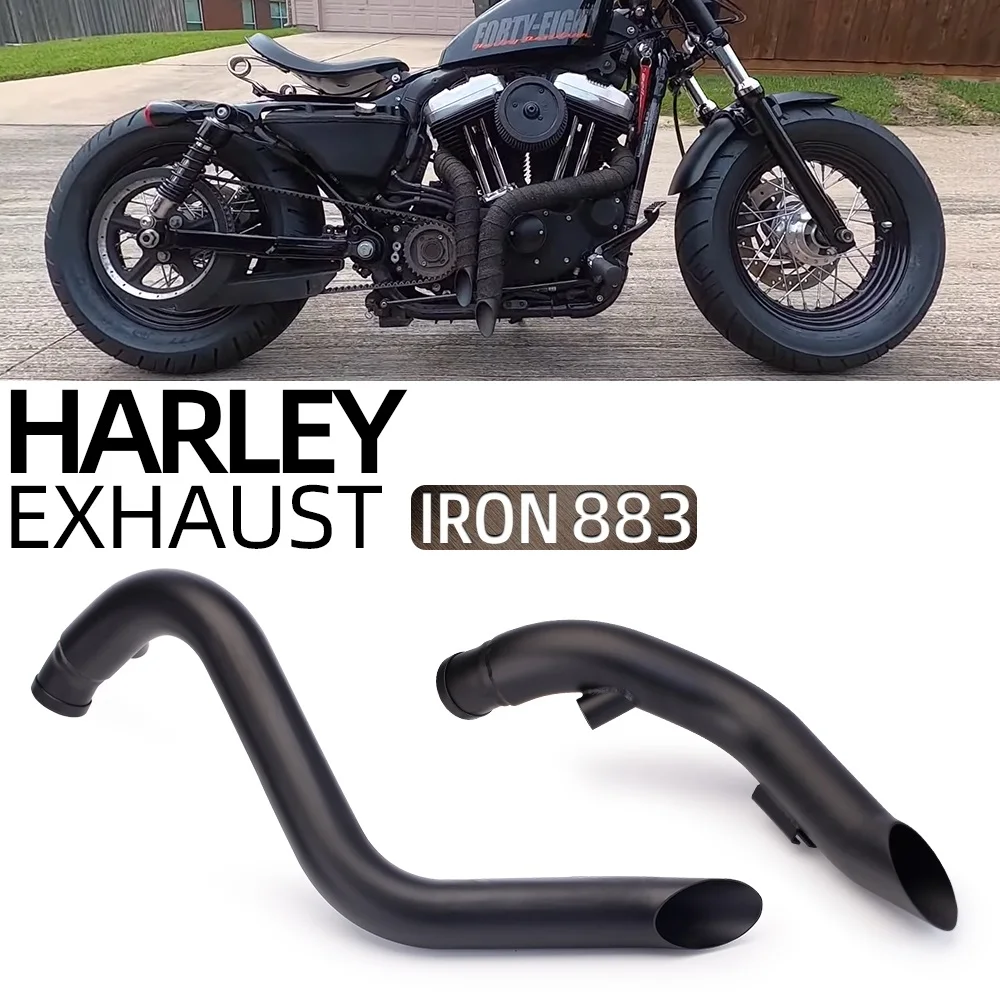 

Motorcycle Exhaust Pipe Custom Forwd Control Accessories Motorcross For Hley T7 Softail Sportster 883 1200