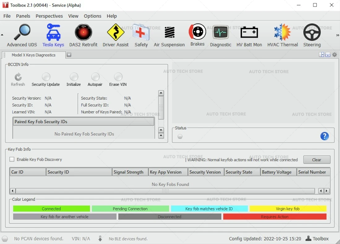 ForTesla Toolbox 2.1 Model X / S detection diagnostic software Proxy offline 2012-2018 firmware before 2022.8 Fakra cable needed