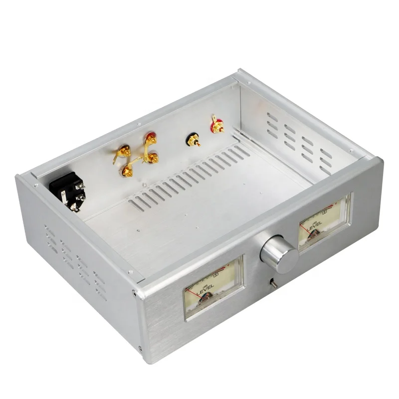 brz hifi Wholesale Price 2608 Power Audio Amplifier Chassis All Aluminum Alloy Amp Chassis Preamplifier Case Silver Aluminum Cas