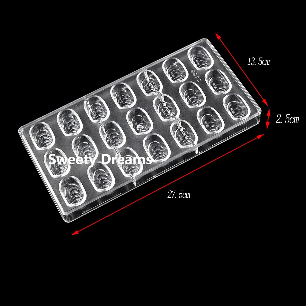 Classic Belgian Thread Polycarbonate Chocolate Mold Sweets Baking Candy BonBon Mould Confectionery Tool Bakeware