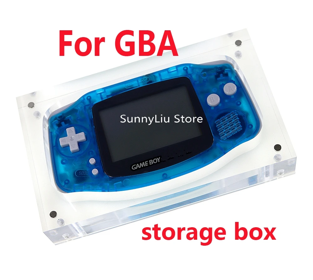 1pc High transparency acrylic magnetic cover console storage box for Game Boy Advance protector case For GBA