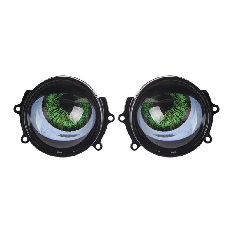 3 Inch APP Control 12V LED Demon Eye RGB Dynamic 8+1 Modes Red Purple Ice Blue Green Car Headlight Retrofit Kit Universal DRL