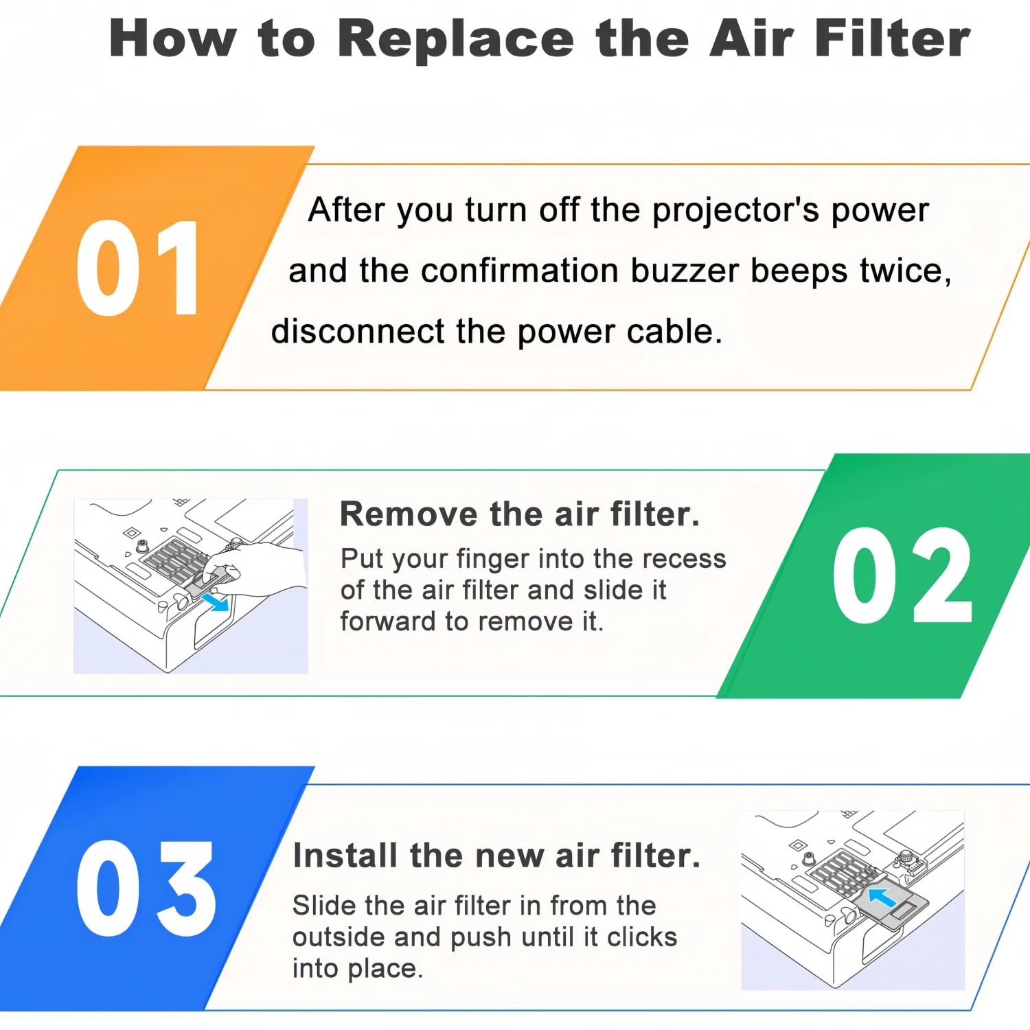 ELPAF13 V13H134A13 Воздушный фильтр проектора для Epson 83+ 78 400 Вт 410 Вт 822+ 77C S5 S6 EB-410We EB-410W EB-S6 EB-S62 EB-TW420 EB-W6