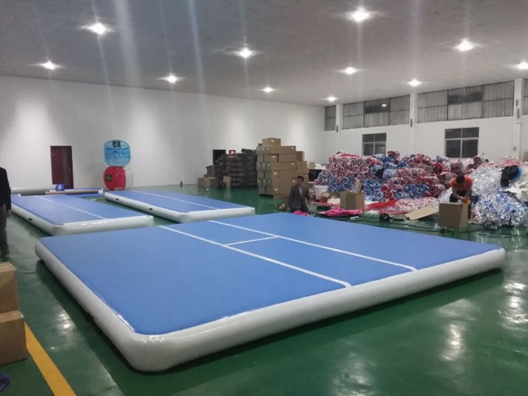 Pista de caída de aire inflable 4x4, colchoneta para rebotar, pista de aire para gimnasio, envío gratis