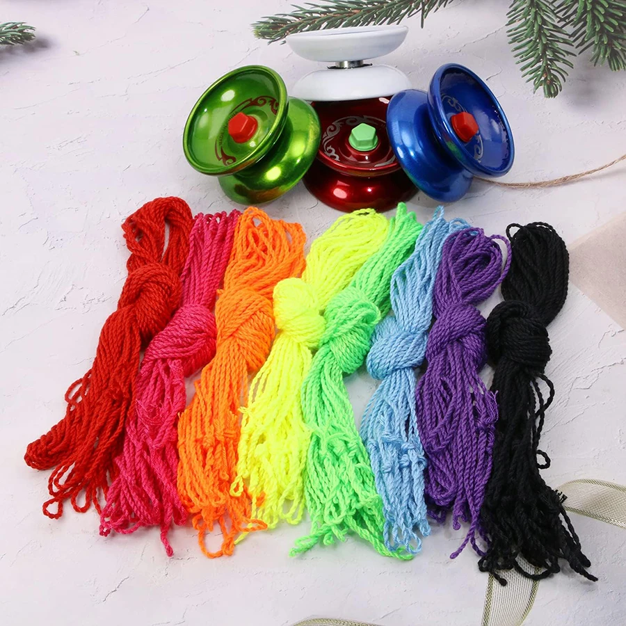 10 corde per YoYo di ricambio, corde in misto cotone e poliestere, colori assortiti, accessori per palline YoYo di alta qualità per JXB