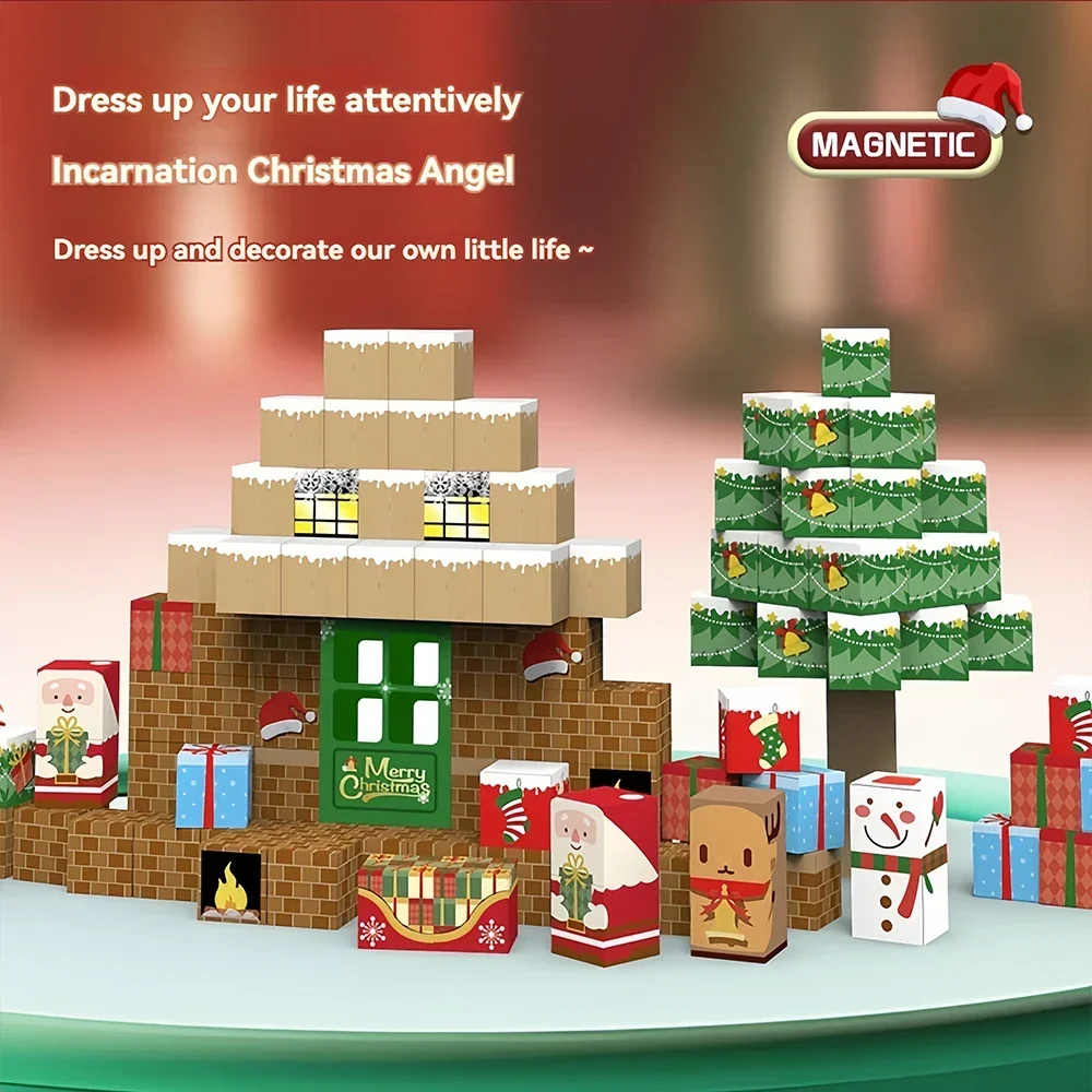 Creativo Natale Street View Building Blocks Mattoni Scena Architettura Kit Modello Giocattolo tecnico per bambini Regali di Natale per bambini