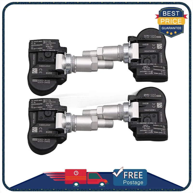 

1/4Pcs 52933-3N100 52933-2J100 52933-B1100 TPMS For Hyundai Accent Equus I30 ix20 Kia Rio Ceed Tire Pressure Sensor 433MHz