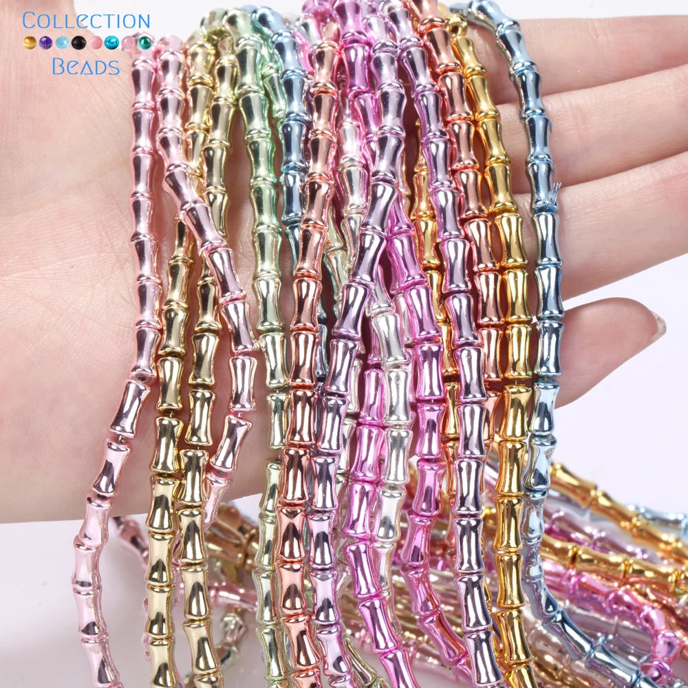 4x7mm Natural AB Colorful Glass Crystal Bamboo Joint Beads For Jewelry Making Handmade DIY Bracelet Necklace Accessories