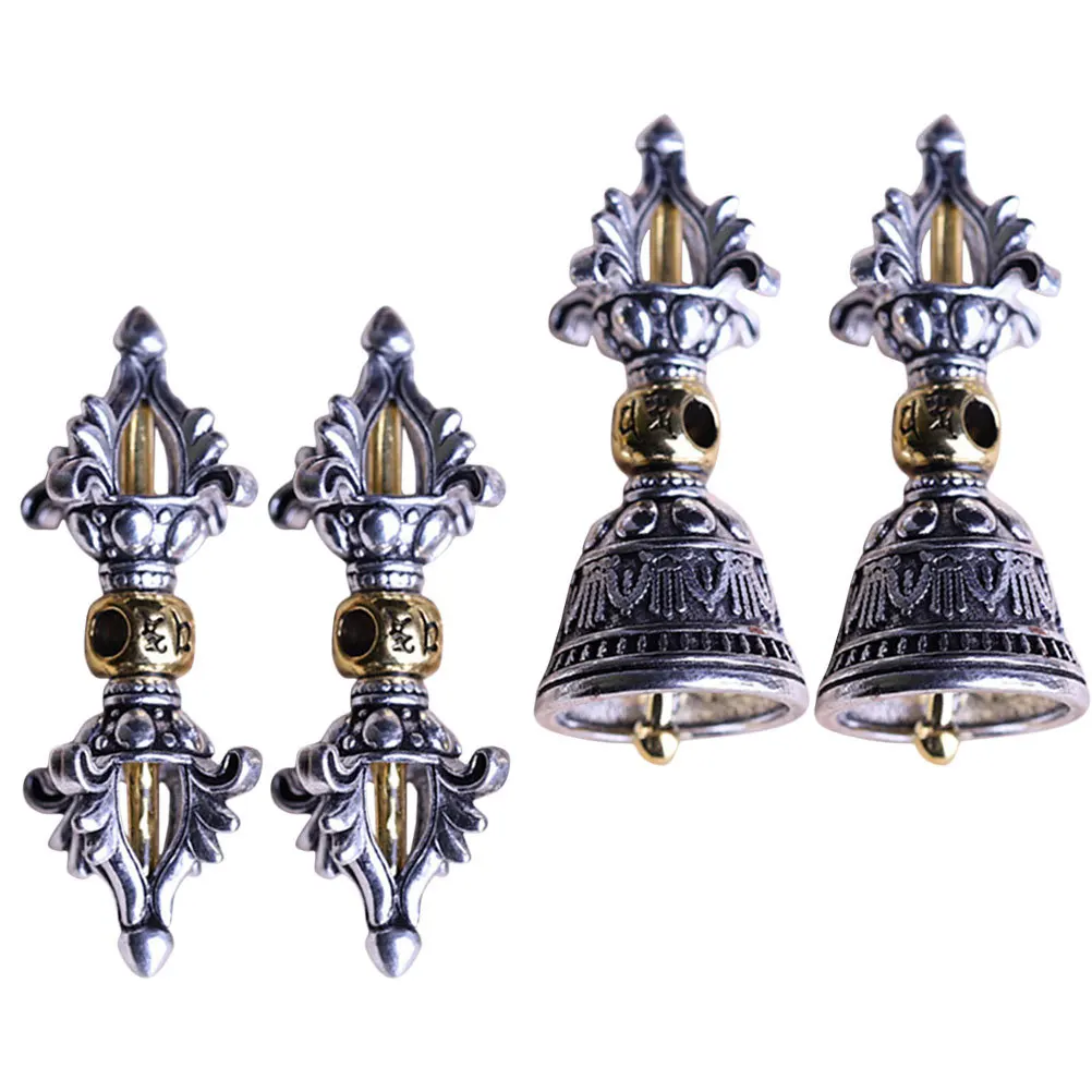 

4 шт. металлические подвески «Ваджра», винтажные буддийские подвески для ожерелья, религиозные брелоки-талисманы, материалы для рукоделия, декор