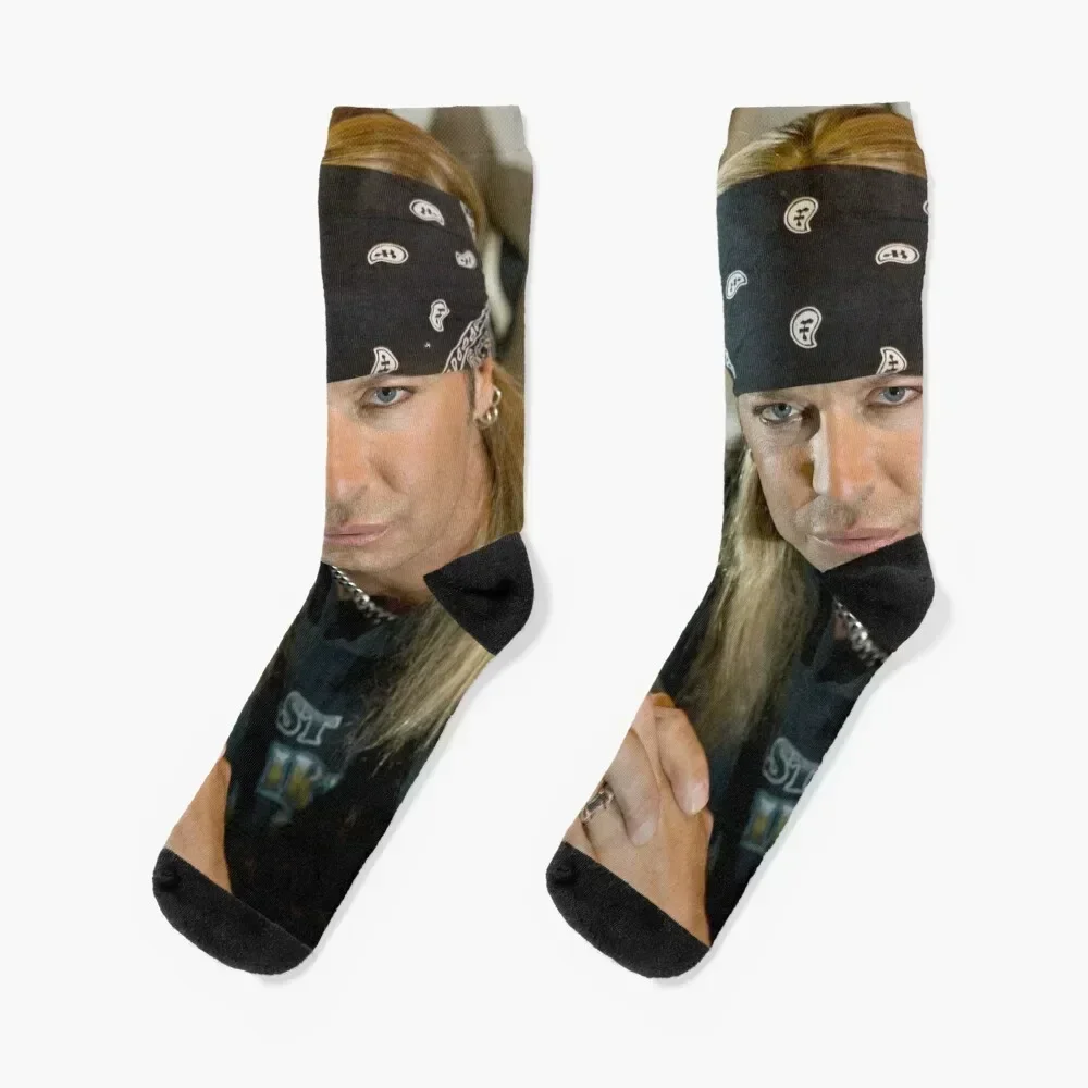 

Bret Michaels - In Behind The Skin On Concert Socks retro sport man set Mens Socks Women's