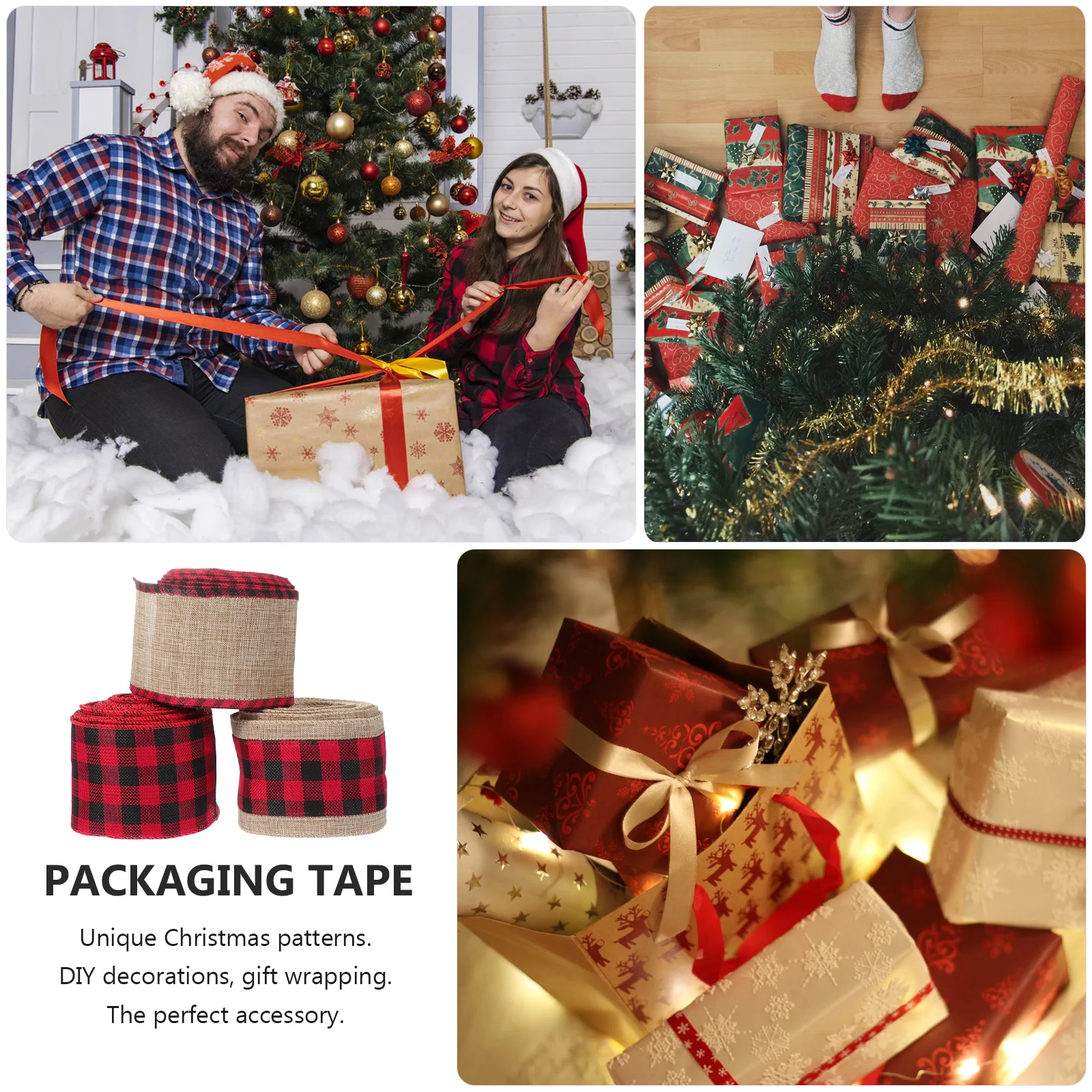 

3 Pcs Gift Packaging Ribbon DIY Accessories Linen Birthday Packing Decorative Elements Xmas
