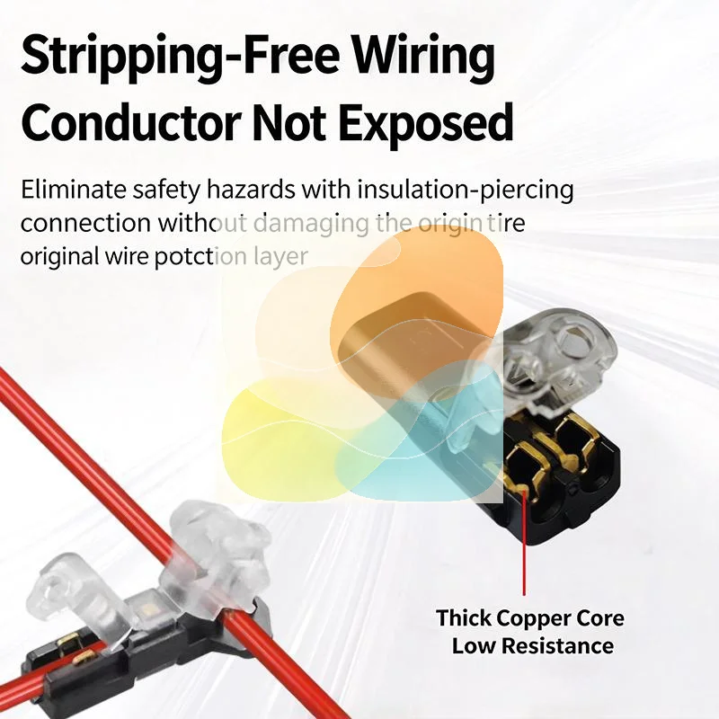 Electric Wire Connector No-Strip Quick Connect Universal Auto Terminal Plug for Household Circuit Maintenance