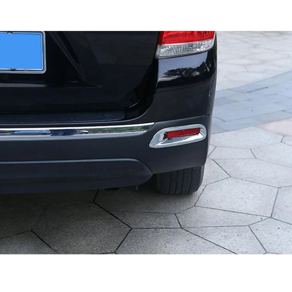 Toyota Highlander 2008 2009 2010 2011 2012 2013 2014 자동차 후방 테일 안개등 램프 프레임 스틱 ABS 크롬 커버 트림 스틱