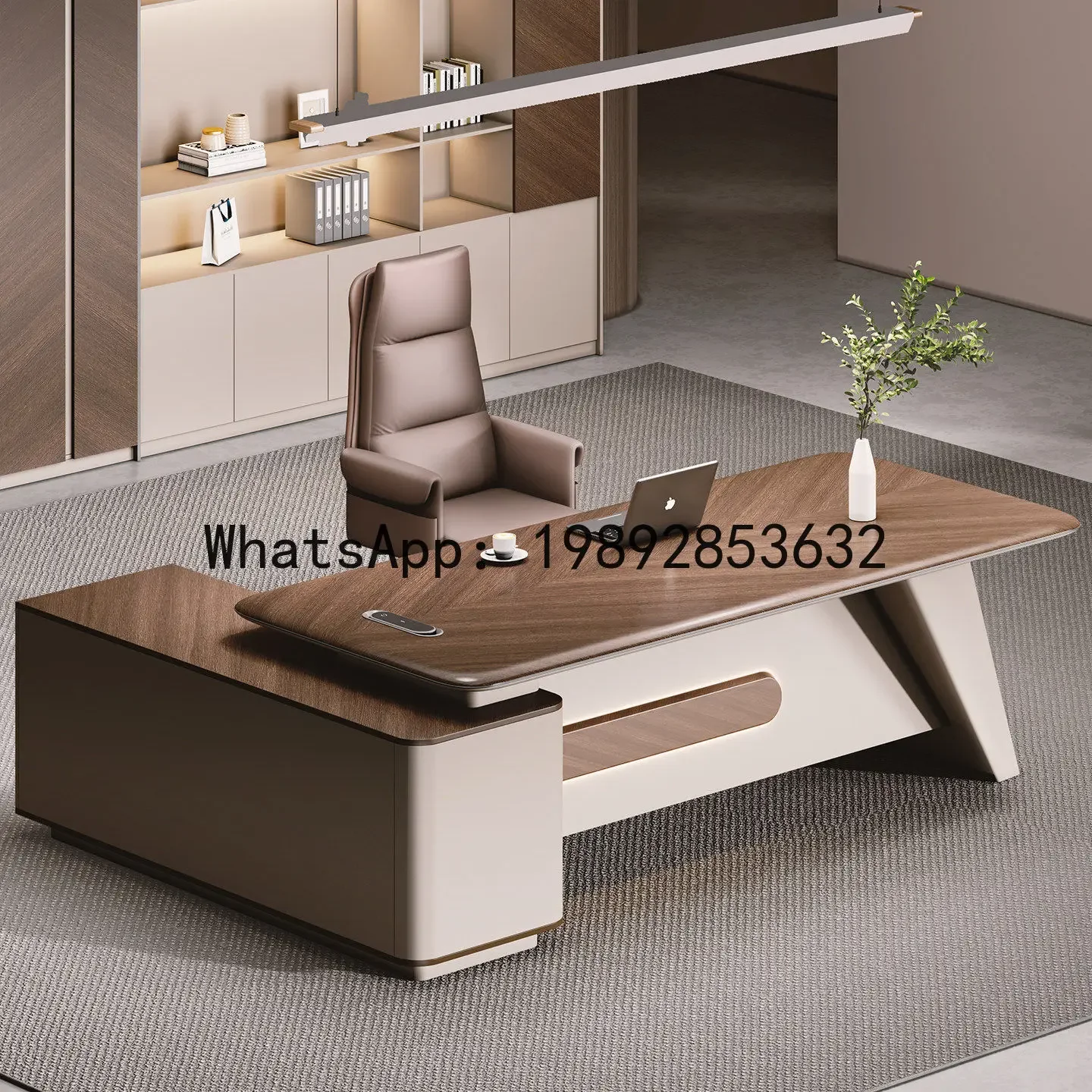 H5.15 Boss Office Desk Set - Complete Office Desk and Chair Set, Boss Desk, Executive Desk, Manager's Desk