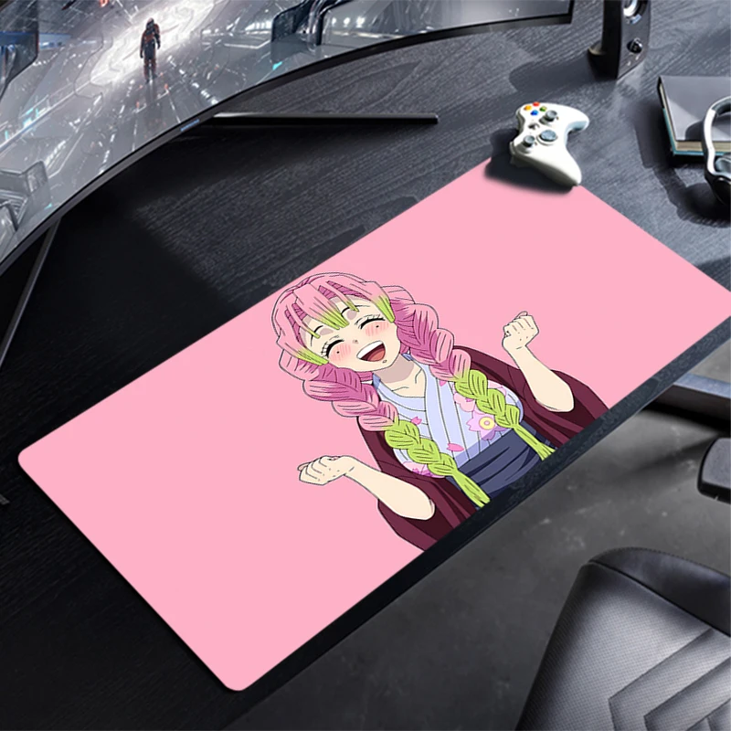 Mouse Pad Gaming Laptops Keyboard Mat Deskmat Pc Desk Protector Gamer Mats D-Demon S-Slayers Kanroji Mitsuri Anime Pc Mousepad