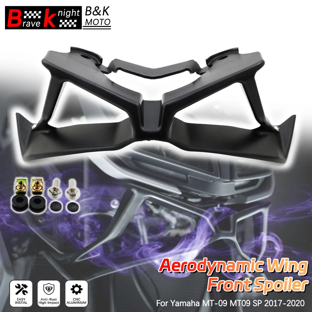 

MT-09 SP 2020 Motorcycle Downforce Naked Frontal Spoilers Winglet Aerodynamic Wing Front Spoiler for Yamaha MT-09/SP 2017-2020