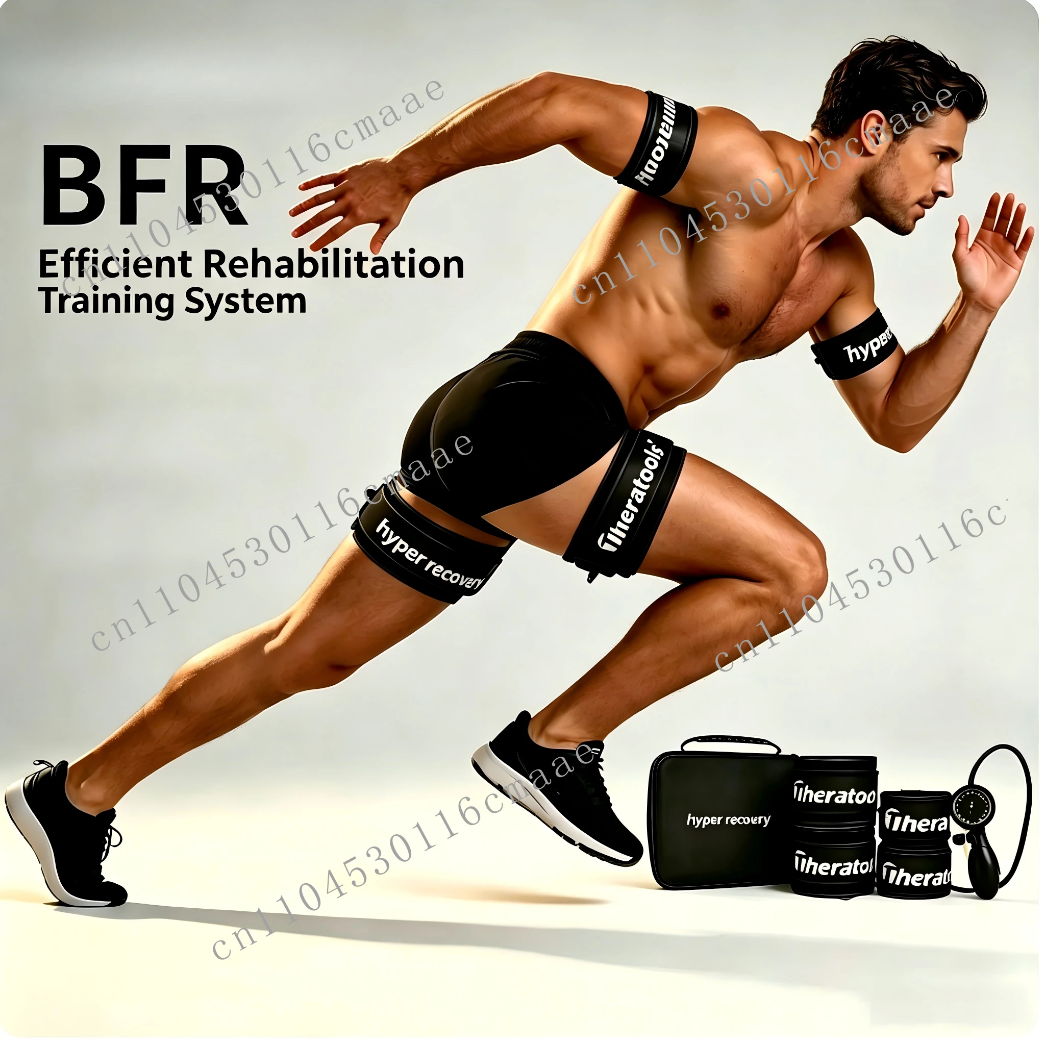 BFR  with hand pump blood flow restriction device, suitable for muscle rehabilitation exercise recovery training tools