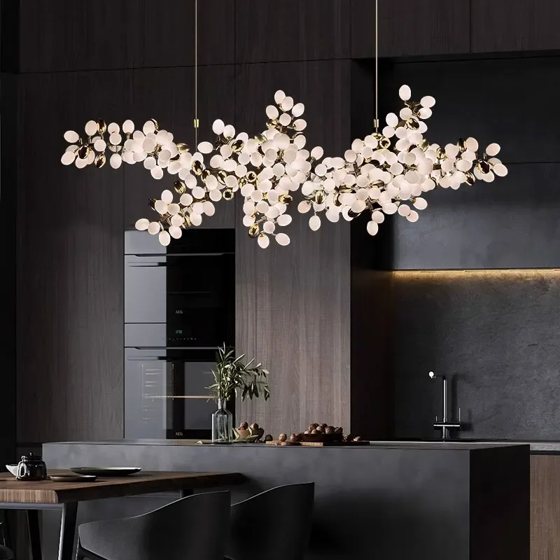 Modern LED Pendant Lights para sala de jantar, Iluminação interior, Lâmpada do teto, Pendurado Light, Flower Chandelier, Iluminação Interior, Criativo