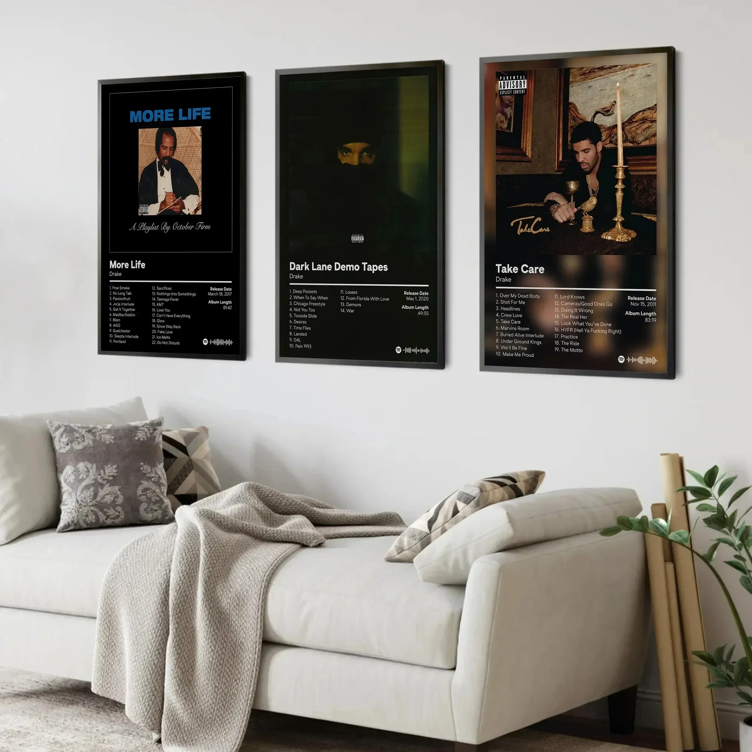Aesthetic Rapper Hip Hop Rock Drake Pop Rap Music Album Cover Wall Decoration Canvas Print Home Bedroom Living Room