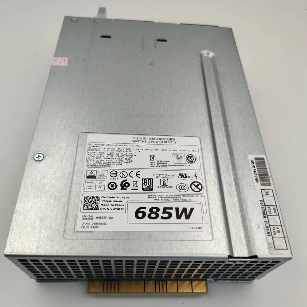 685W Workstation Power Supply For DELL T5810 T7810 H685EF-00