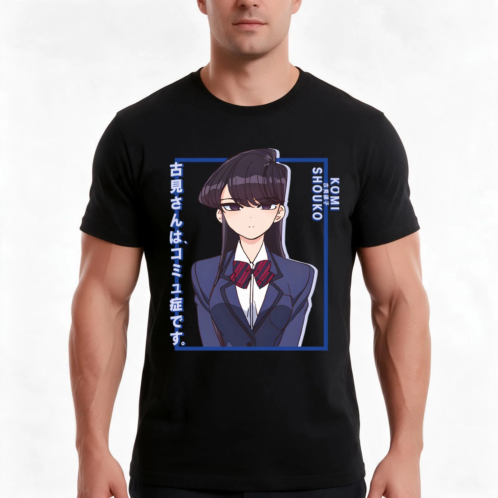 Komi Can't Communicate Komi San Retro - Komi Shouko T-Shirt Summer Casual Cotton Tee Oversized Streetwear Tops 100% Cotton