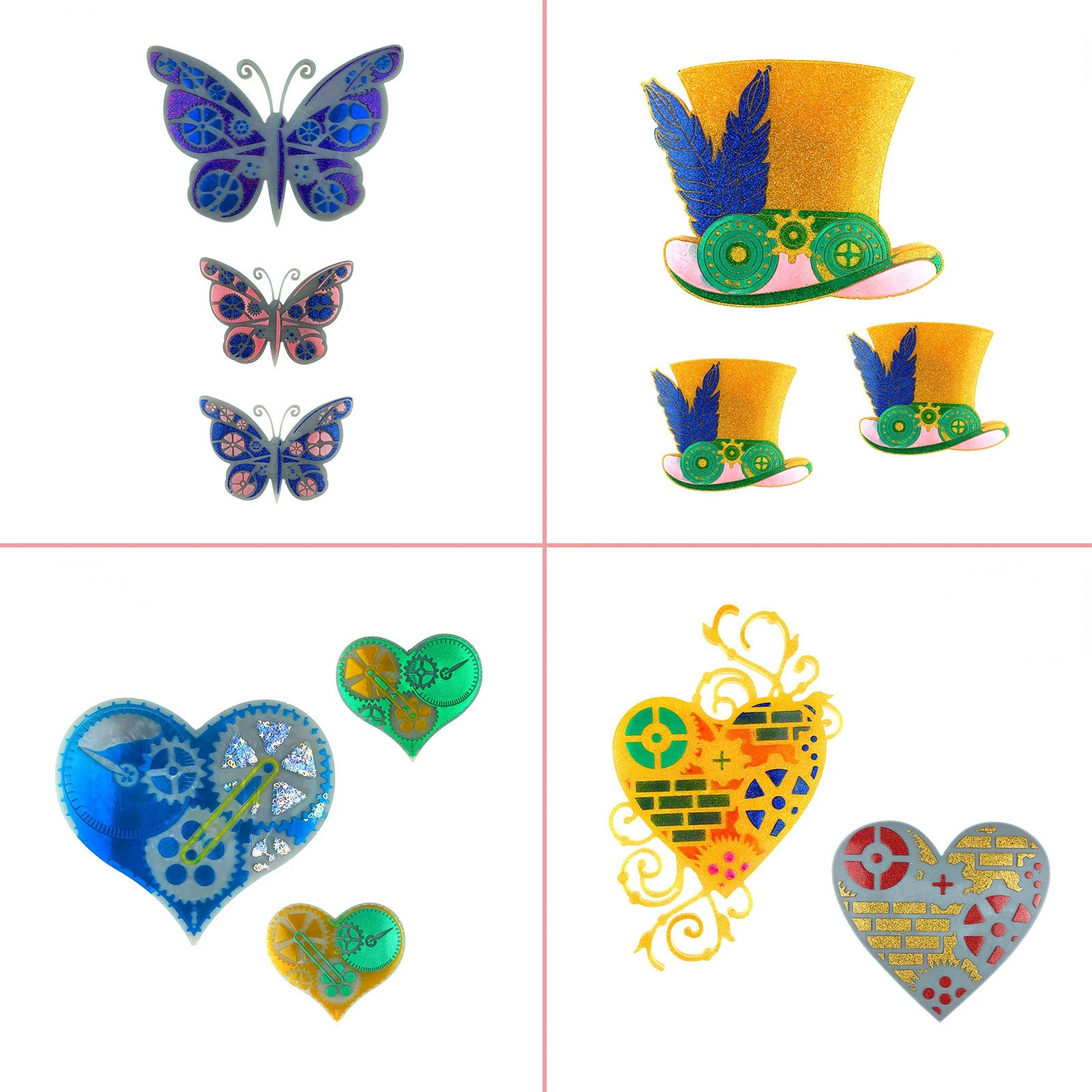 

DIY Lace Love Wall Hanging Epoxy Resin Mold Gear Wall Pendant Decoration Butterfly Pendant Silicone Mold