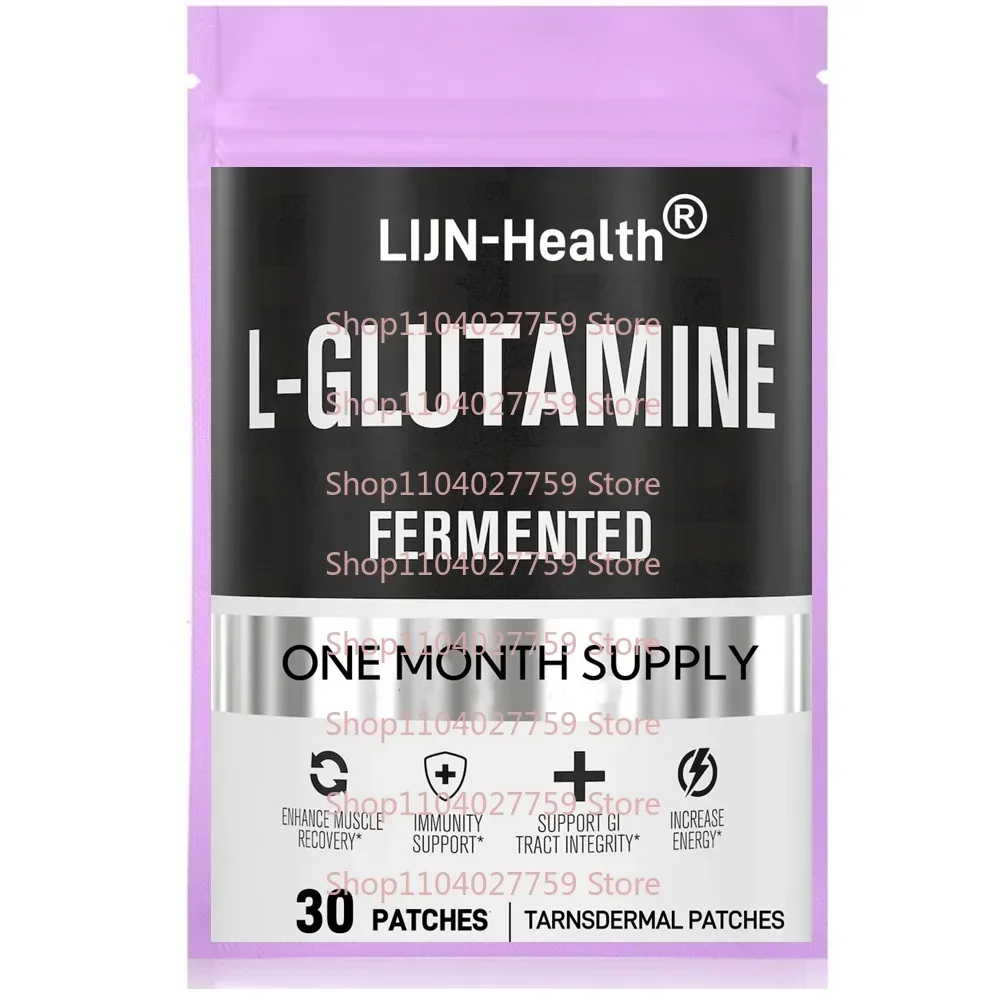 30 Patches L-Glutamine Transdermal Patches for Workout Muscle Recovery, Immunity, Digestive Health