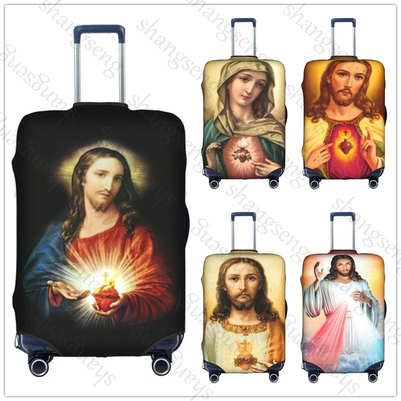

Защитный чехол для чемодана Sacred Heart of Jesus Travel, чехол для чемодана, эластичная защита, моющийся чемодан, 18-32 дюйма