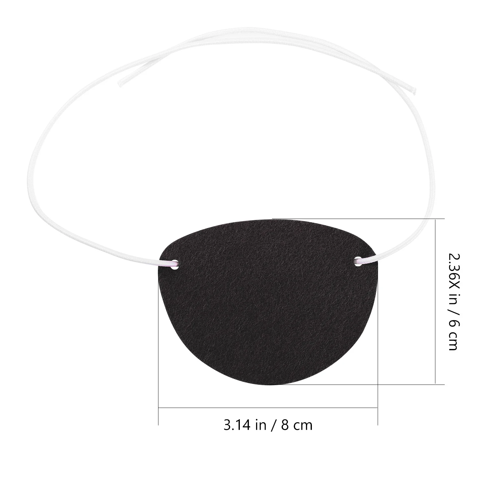 10Pcs Pirate Eye Patch Lightweight Comfortable Halloween Party Cosplay Masquerade Decor Breathable Felt Eye Cover
