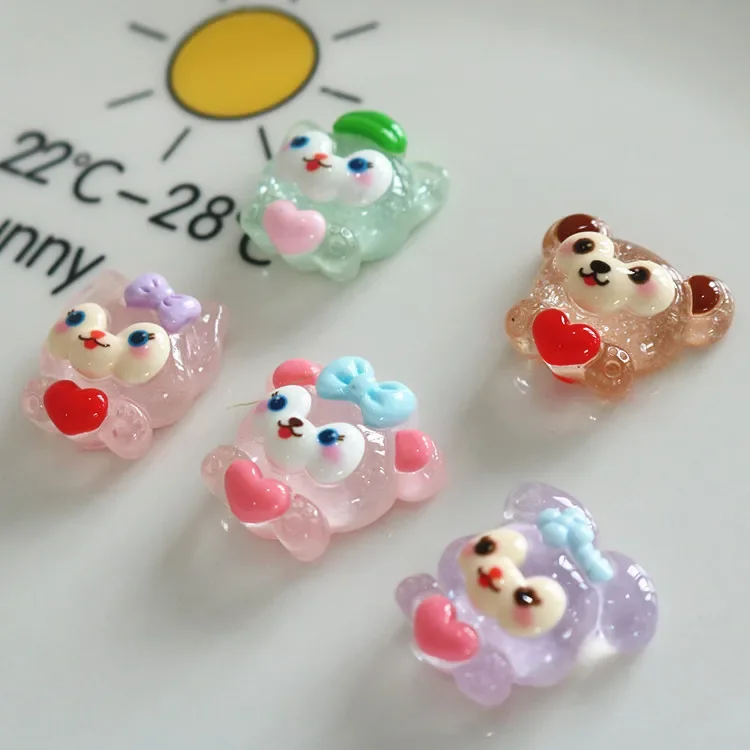 5pcs Disney series LinaBell cartoon resin flatback cabochons diy crafts materials jewelry making charms