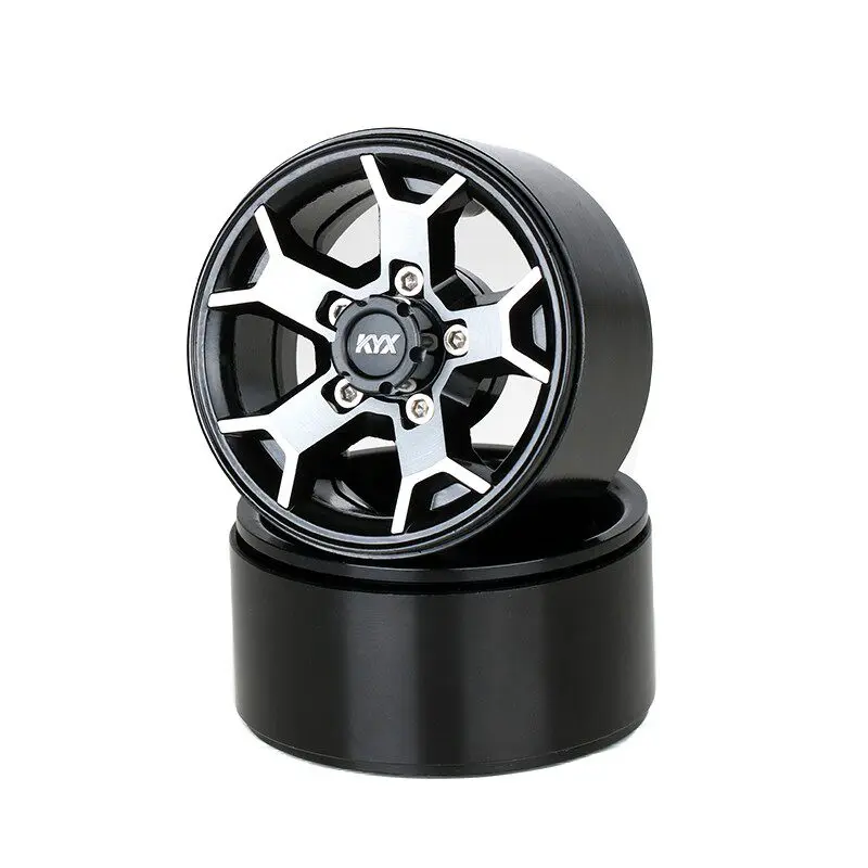 KYX simulation model car 1.9 metal wheels CapraTRX-4scx10iii aluminum alloy clamp tire non stick wheel
