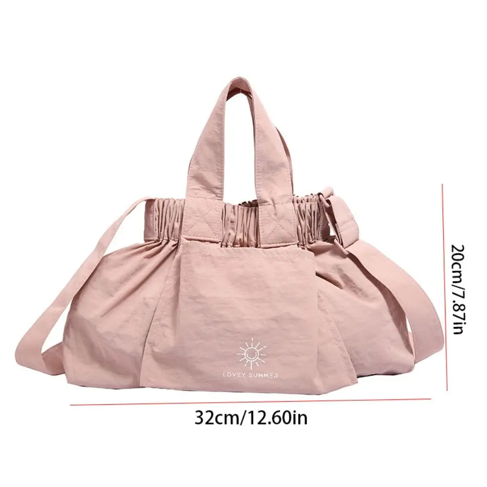 Cute Korean Style Nylon Shoulder Bag Large Capacity Crossbody Bag Canvas Messenger Bag Handbag Waterproof Dumpling Bag Travel