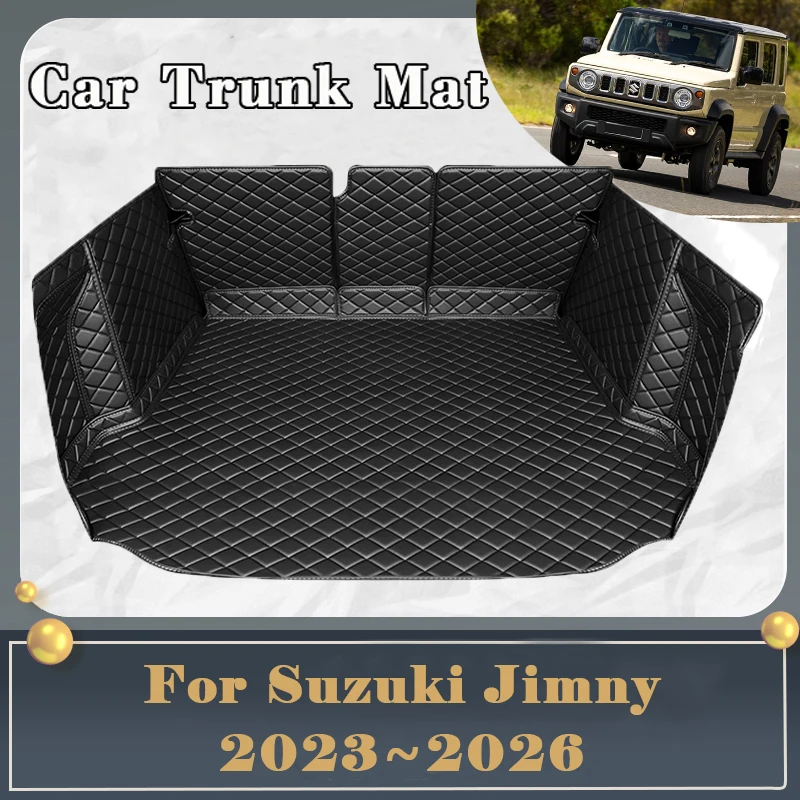 

Коврики в багажник автомобиля для Suzuki Jimny 2023 2024 2025 2026, грязеотталкивающие полностью коврики в багажник, роскошный задний багажник, автоаксессуары