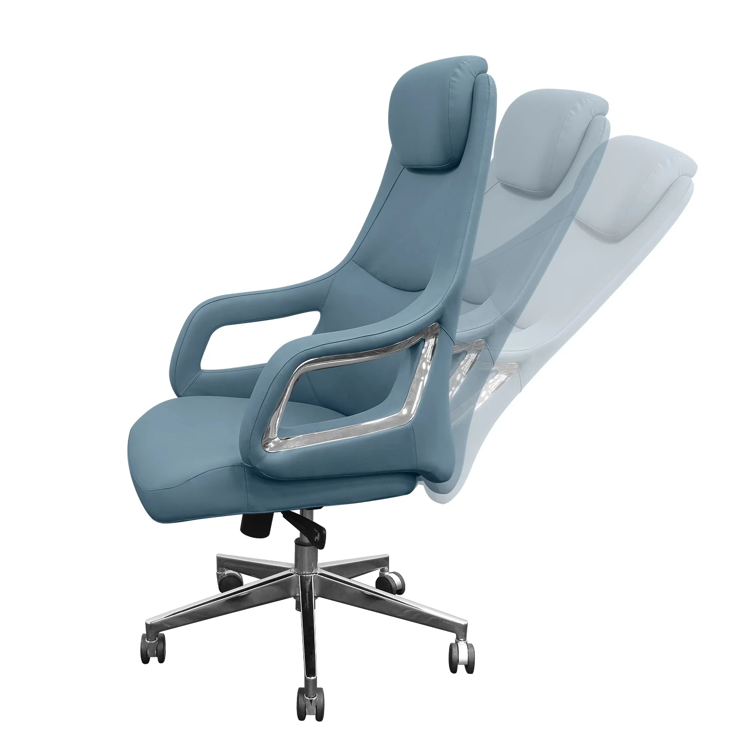 Factory good quality Executive Pu High Back Skin-friendly silicone leather ceo boss Manager office chairs