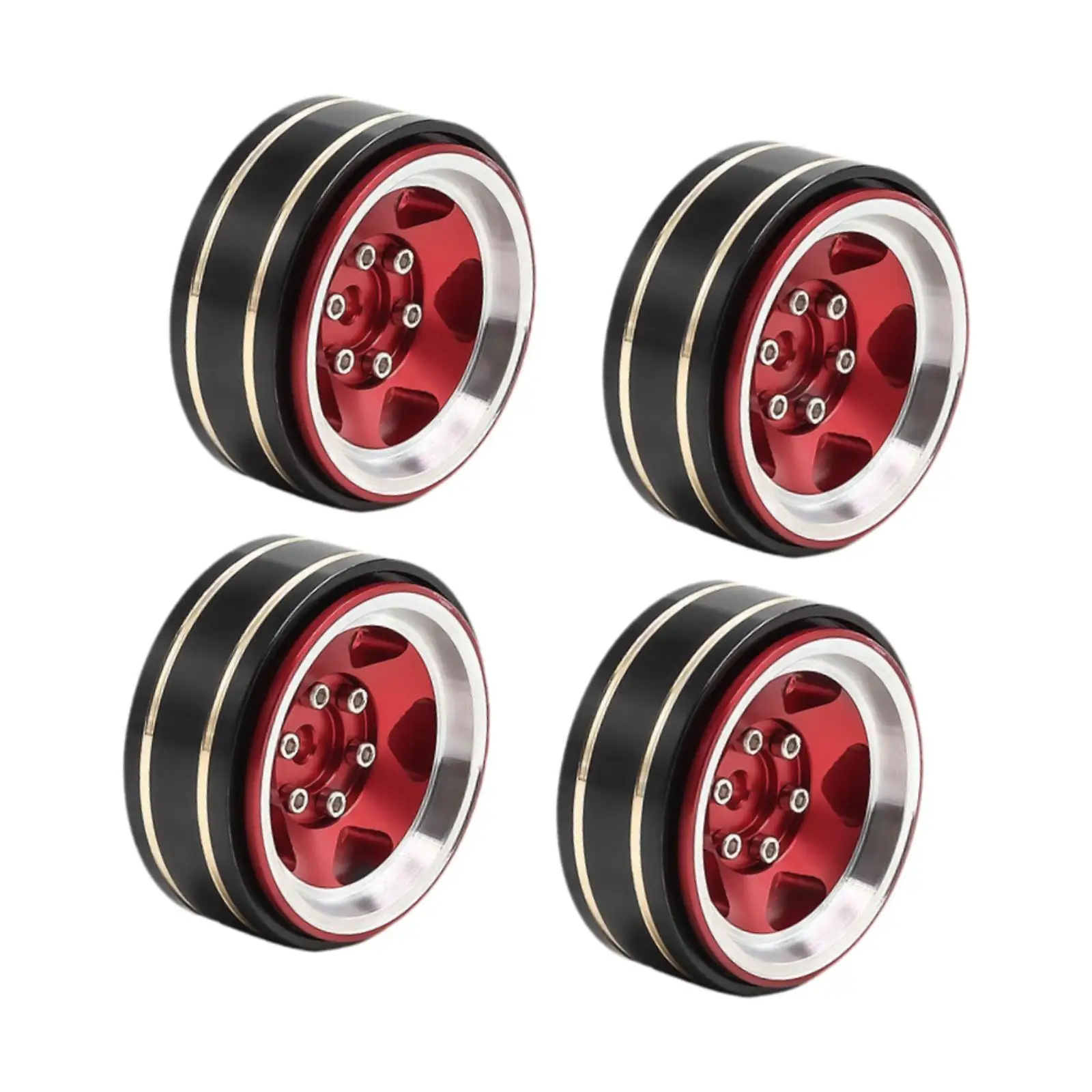 

4 Pieces 1.3inch Beadlock Wheel Hub Metal Width 1.5cm for FMS Ascent-18 1: 18 RC Car Simple Assembly