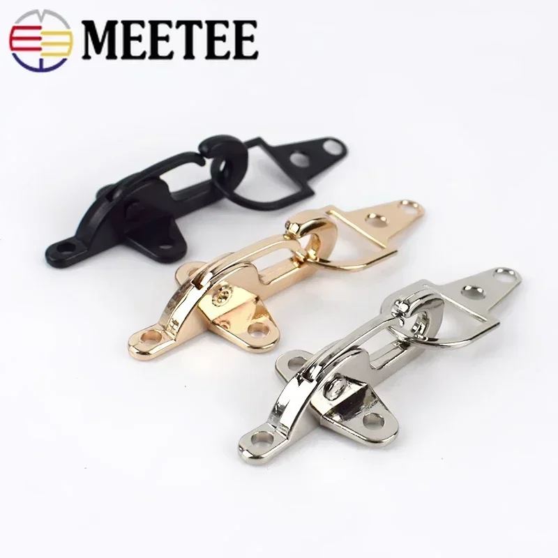 Meetee 4/10Pcs 4/5cm Metal Buckle Lobster Clasp Clip Snap Bag Belt Decor Garment Button DIY Coat Down Jacket Sewing Accessory