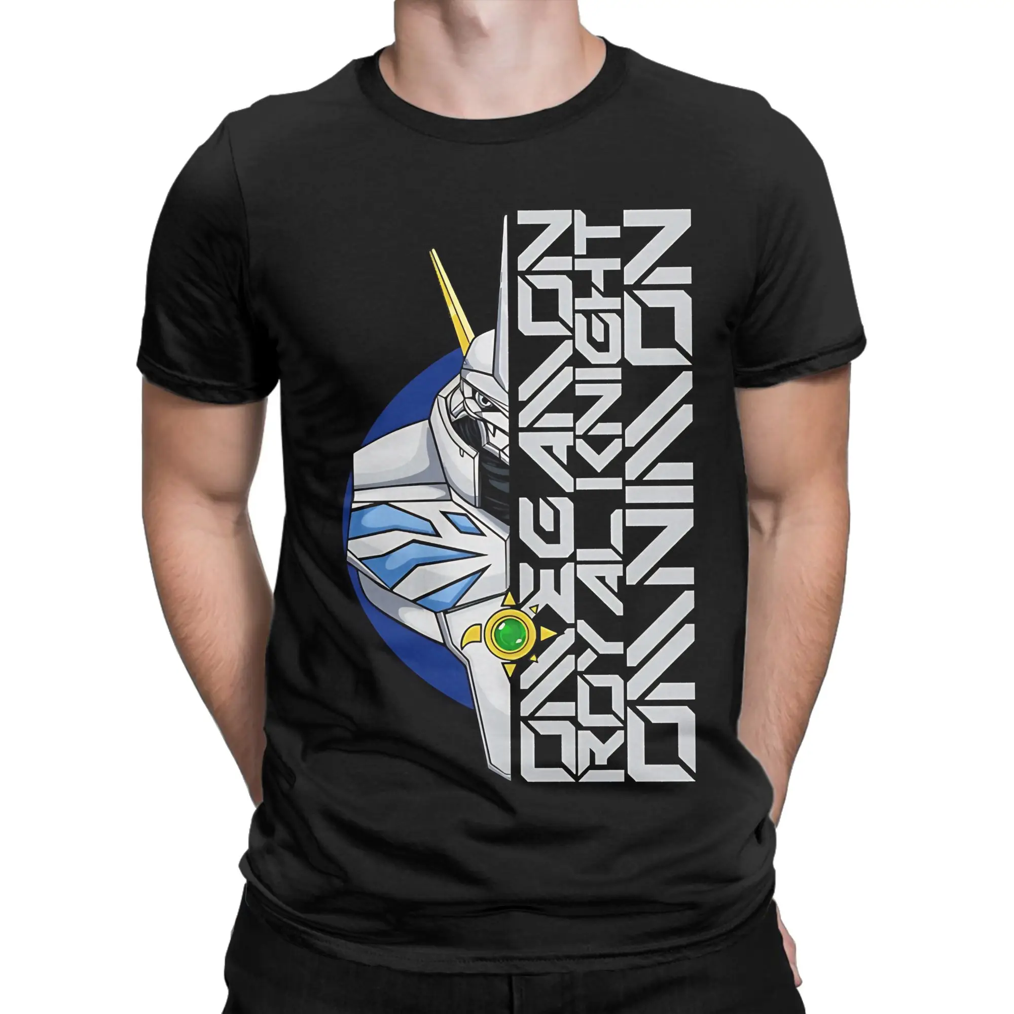 Omnimon Funny Graphic 100% Cotton T-Shirt D-Digimon Tops Tees For Men