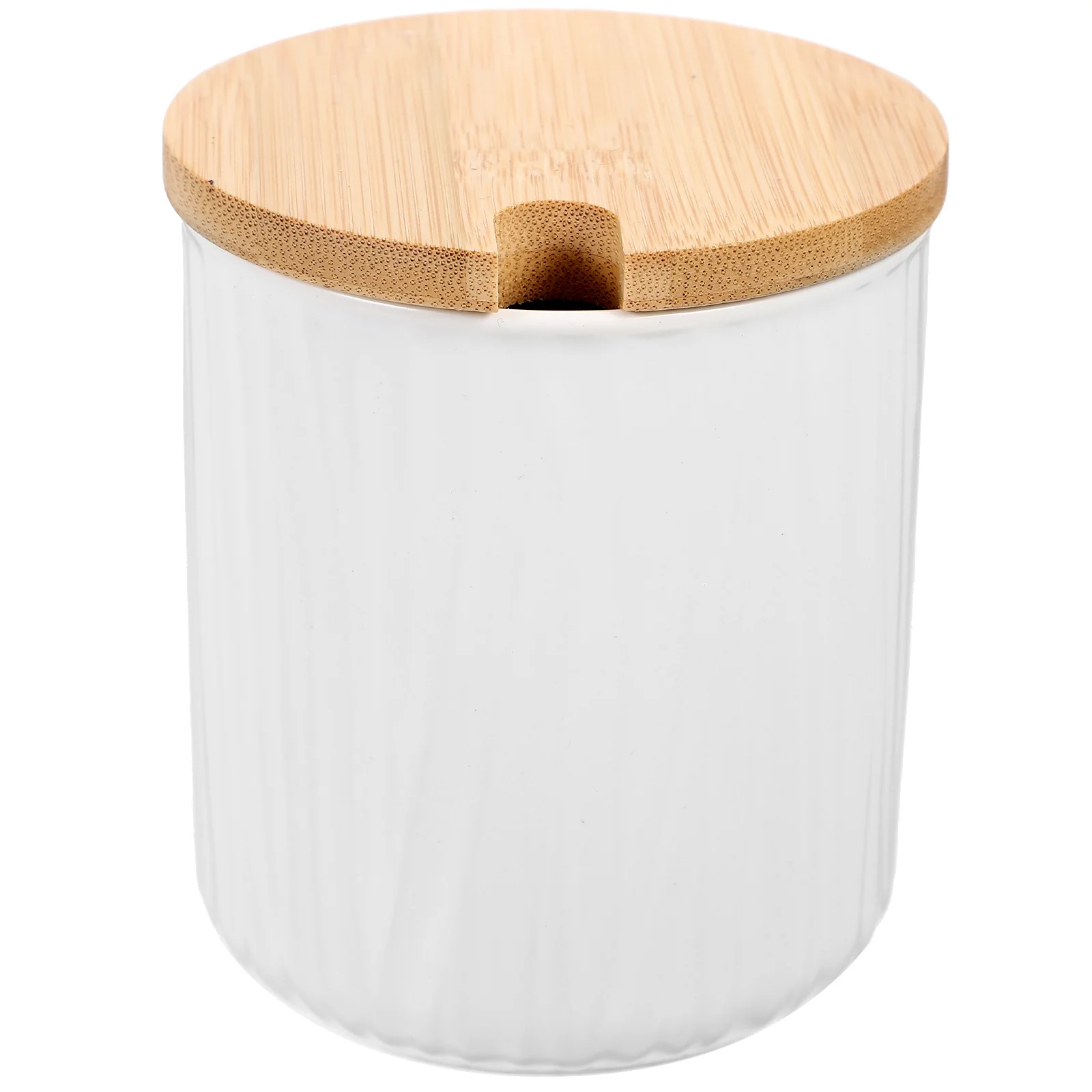 

Ceramic Seasoning Jar Multipurpose Storage Canister Bamboo Lid Salt Sugar Tea Container Sugar Jar with Lid Ceramic Canister