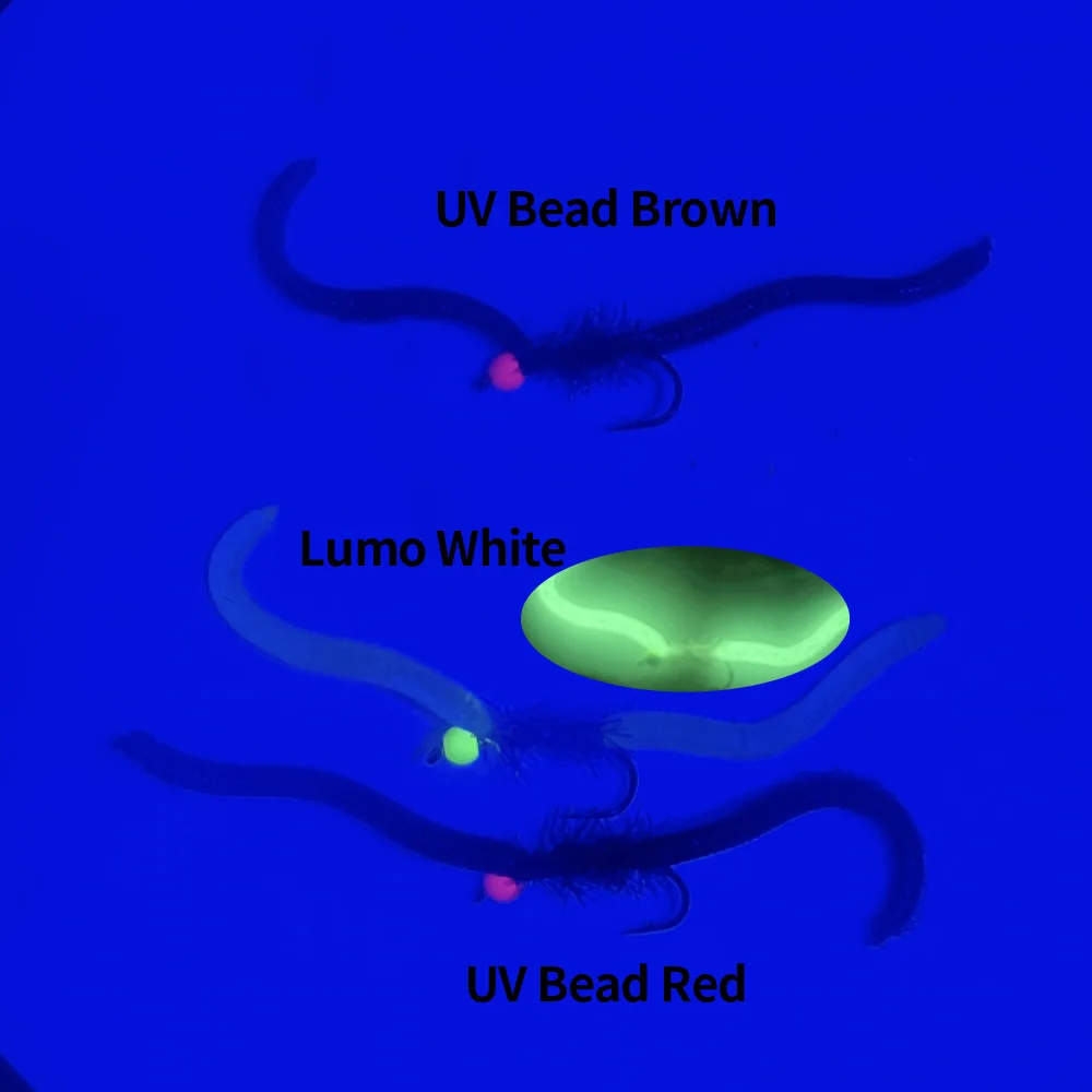 9-teiliges Set UV- und Leuchtperlenköder San Juan Fly Weichköder für Forellen-, Barsch- und Karpfenangeln im Süßwasser – Detail 4