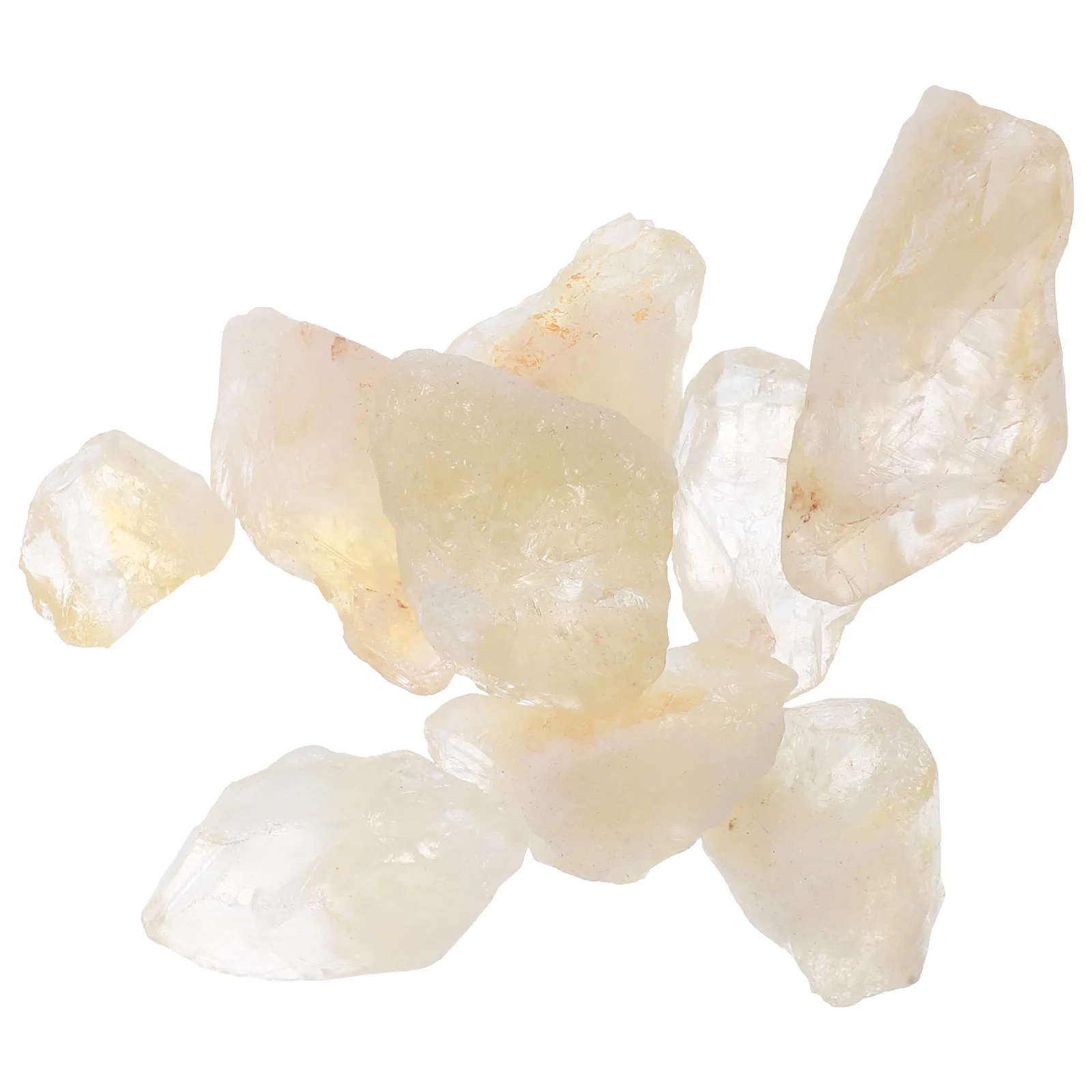 

8 Pcs Citrine Gemstone Rocks for Aquarium Natural Decor Fish Tank Ornaments Irregular Crystal Stones